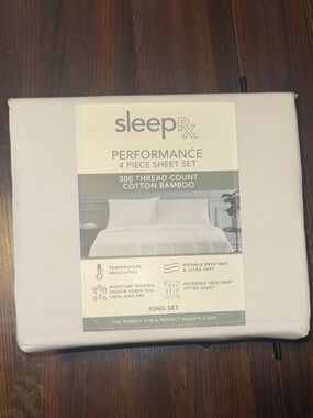 Performance 4-Piece Sheet Set in light grey King